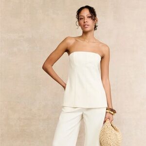 New with tags: French Connection Cream Strapless Top